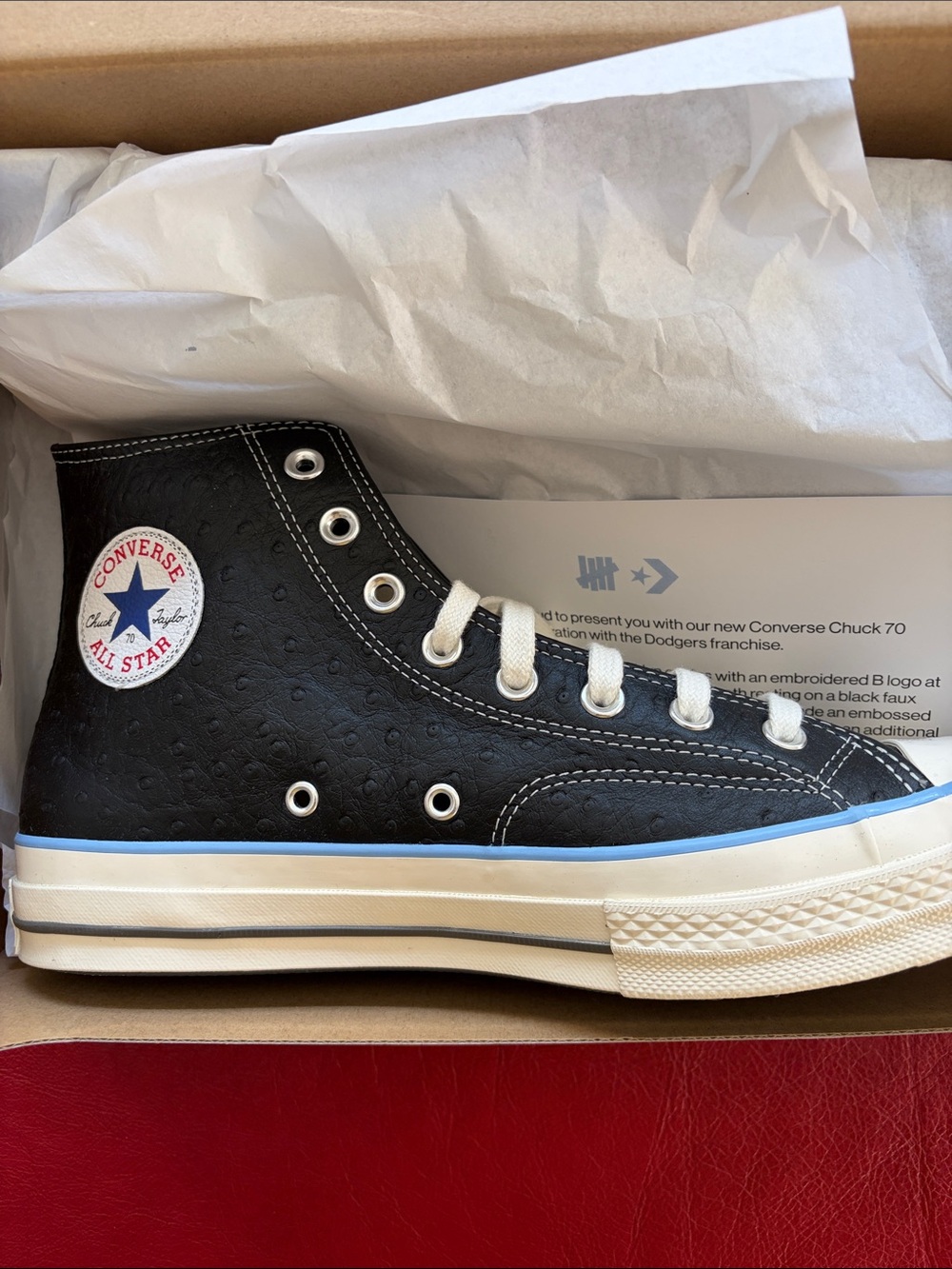 Converse x Undefeated x Brooklyn Dodgers Chuck 70 High Top Sneakers